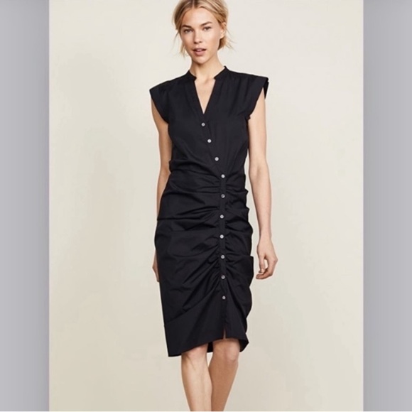 Veronica Beard Dresses & Skirts - VERONICA BEARD Bell Button Down Ruched Shirtdress Sz 8